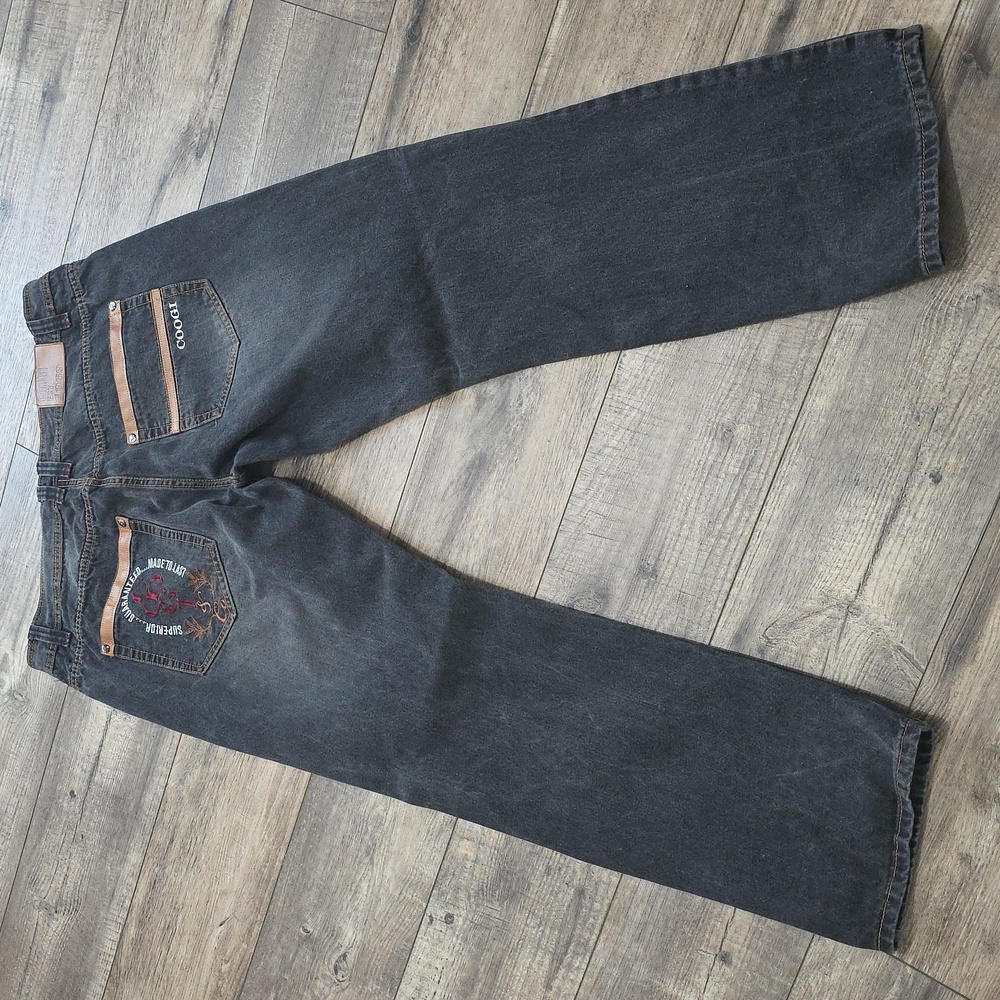 Coogi vintage branded hip hop denim pants featuring embroidered